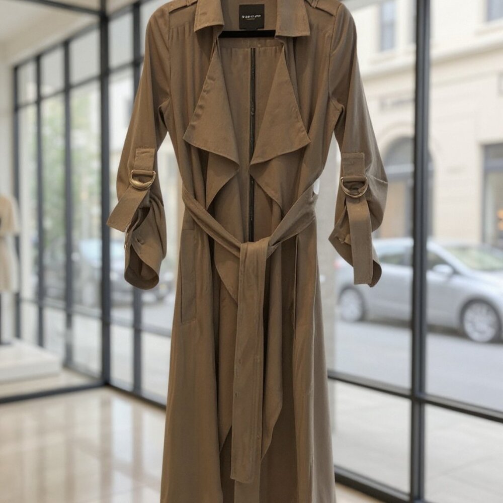 Marciano Los Angeles Khaki OliveTrench Coat – Effortlessly Sophisticated Drape